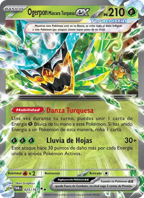 Ogerpon Máscara Turquesa ex 25 – Mascarada Crepuscular