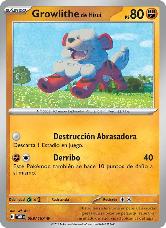 Growlithe de Hisui 99 – Mascarada Crepuscular