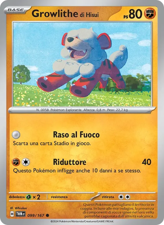 Growlithe di Hisui 99 – Crepuscolo Mascherato