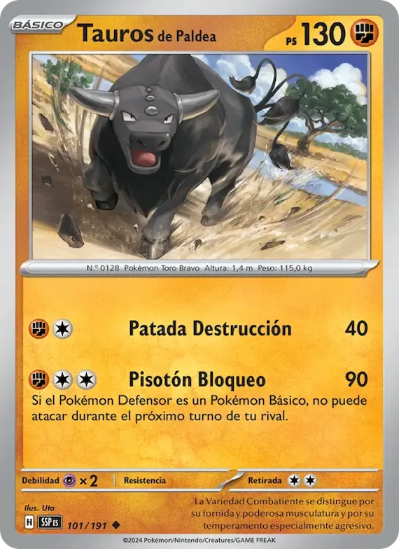 Tauros de Paldea 101 – Chispas Fulgurantes