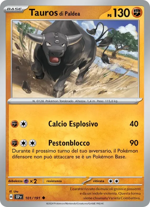 Tauros di Paldea 101 – Scintille Folgoranti
