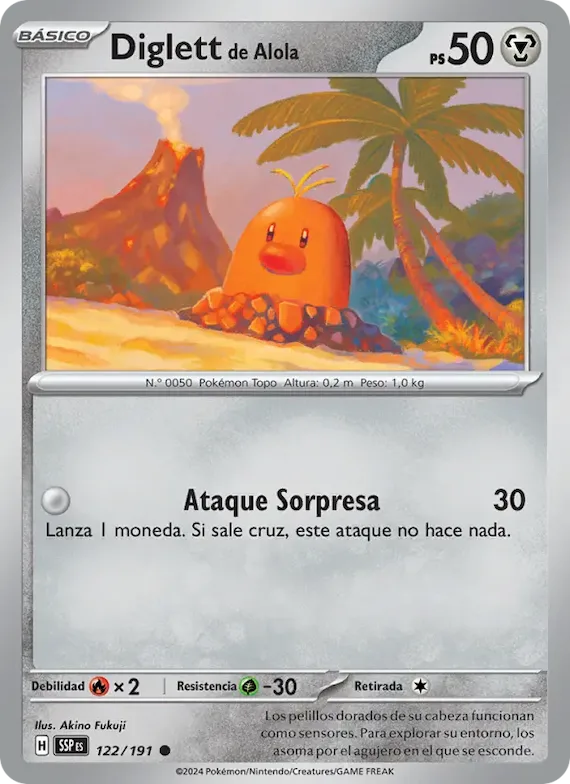 Diglett de Alola 122 – Chispas Fulgurantes