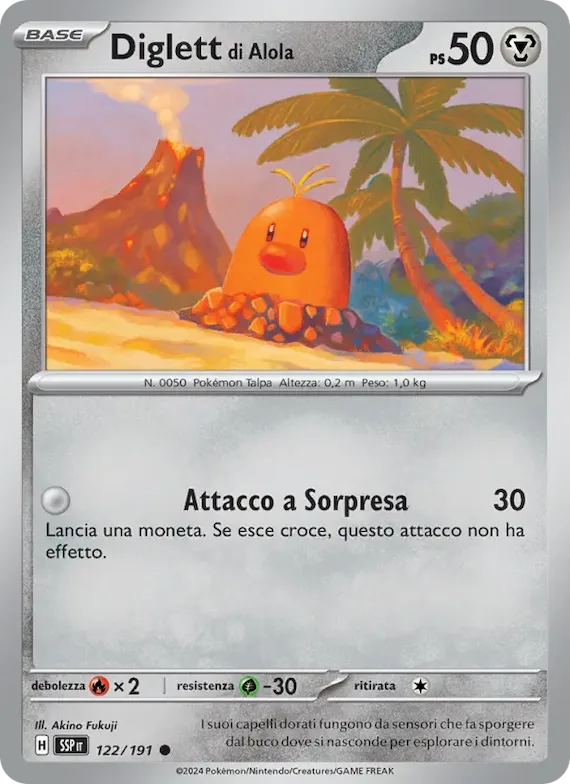 Diglett di Alola 122 – Scintille Folgoranti