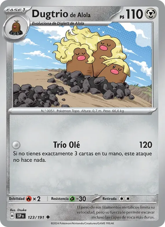 Dugtrio de Alola 123 – Chispas Fulgurantes
