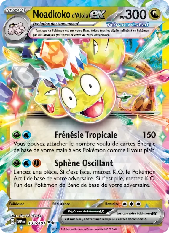 Noadkoko d'Alola-ex 133 – Étincelles Déferlantes
