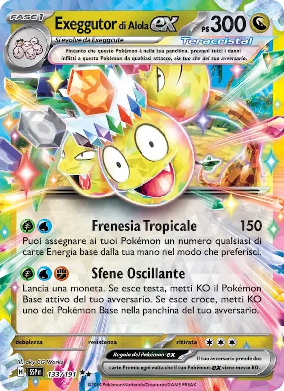 Exeggutor di Alola-ex 133 – Scintille Folgoranti