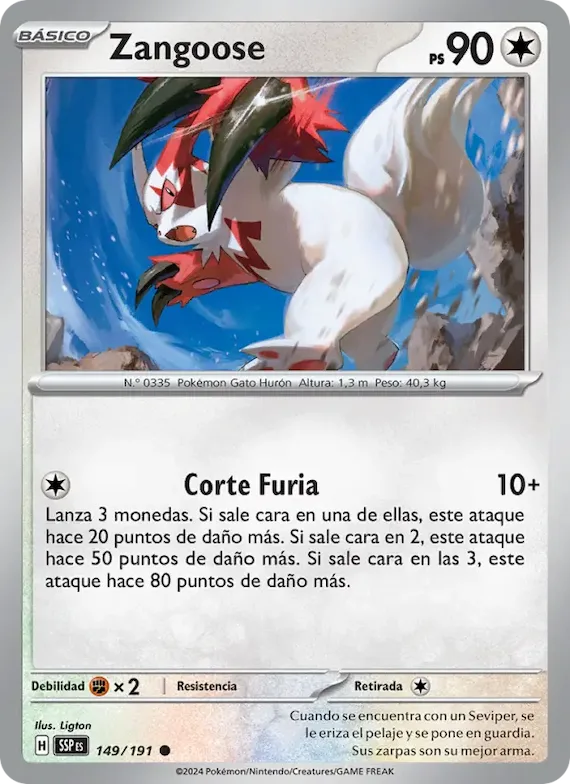 Zangoose 149 – Chispas Fulgurantes