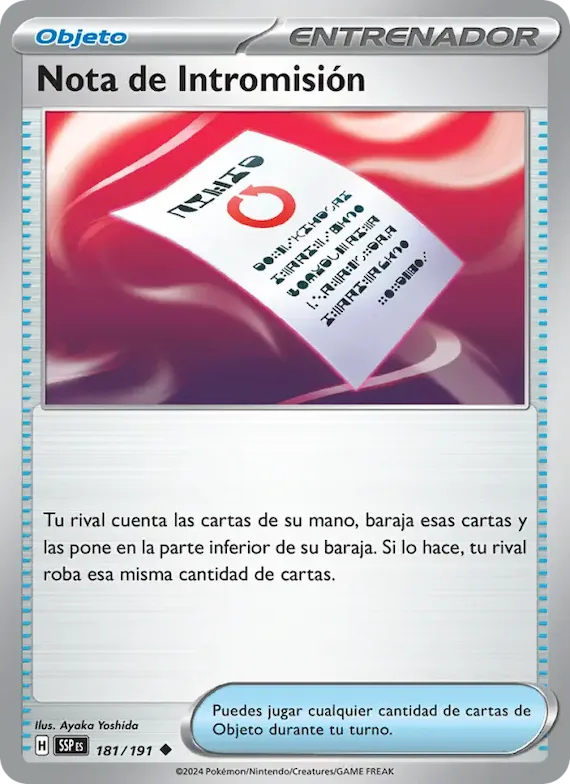 Nota de Intromisión 181 – Chispas Fulgurantes