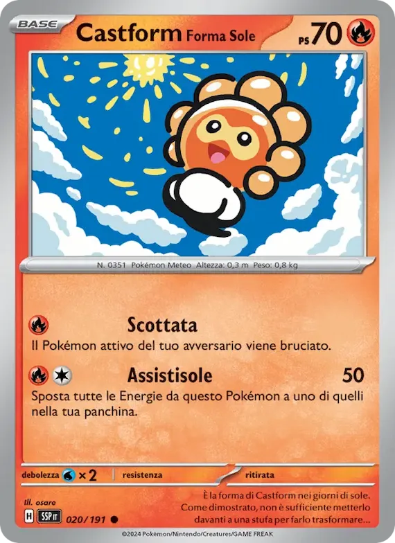 Castform Forma Sole 20 – Scintille Folgoranti