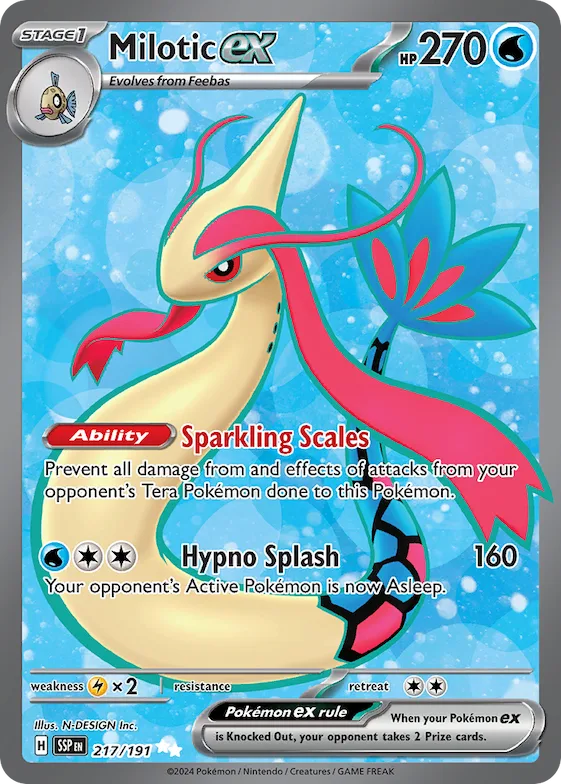 Milotic ex #217 – Surging Sparks