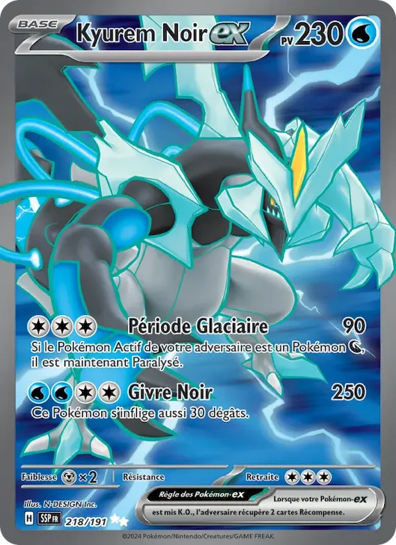 Kyurem Noir-ex 218 – Étincelles Déferlantes