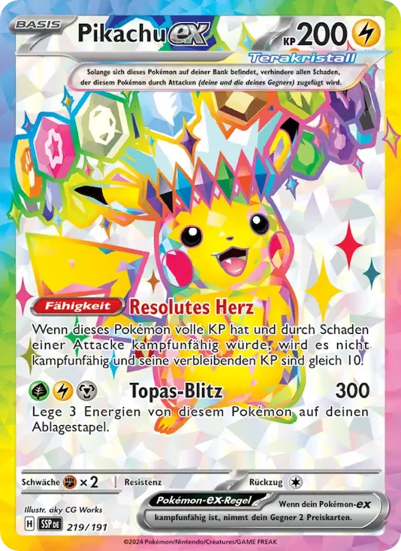 Pikachu-ex 219 – Stürmische Funken