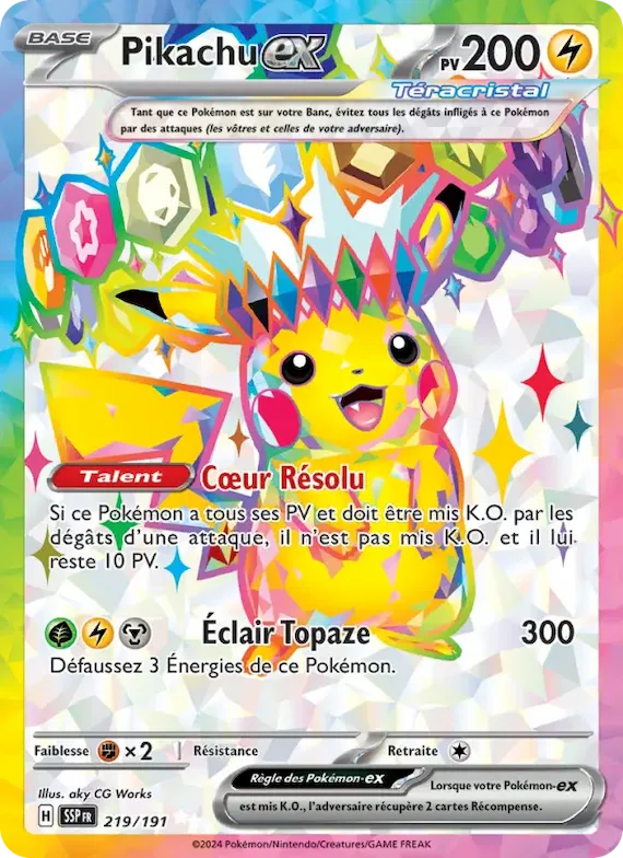 Pikachu-ex 219 – Étincelles Déferlantes