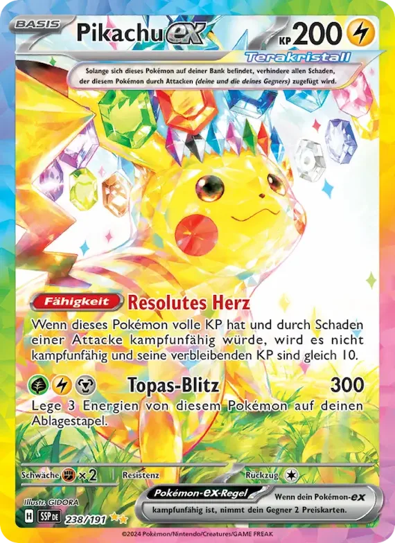 Pikachu-ex 238 – Stürmische Funken