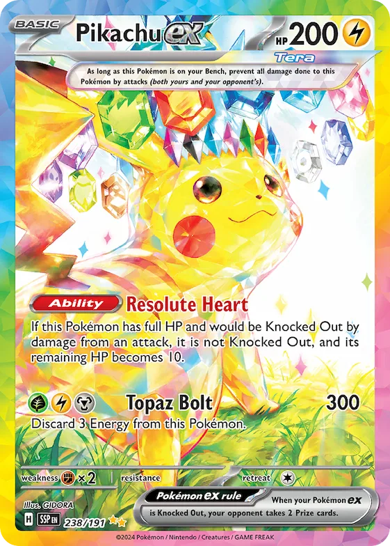 Pikachu ex #238 – Surging Sparks