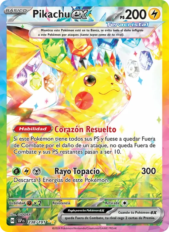 Pikachu ex 238 – Chispas Fulgurantes