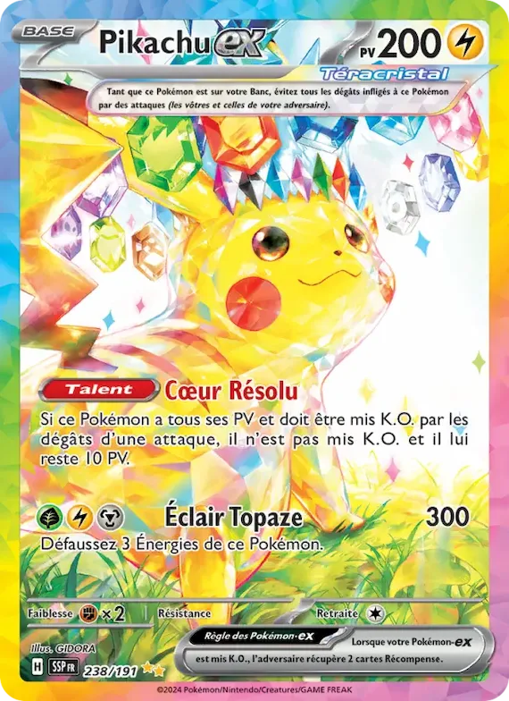 Pikachu-ex 238 – Étincelles Déferlantes