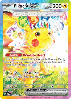 Pikachu ex #238 – Surging Sparks