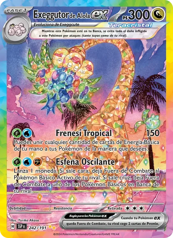 Exeggutor de Alola ex 242 – Chispas Fulgurantes