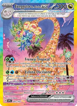 Exeggutor de Alola ex 242 – Chispas Fulgurantes