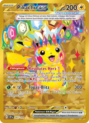Pikachu-ex 247 – Stürmische Funken