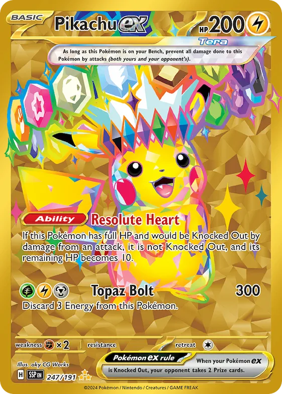 Pikachu ex #247 – Surging Sparks