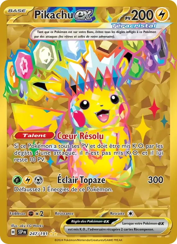 Pikachu-ex 247 – Étincelles Déferlantes