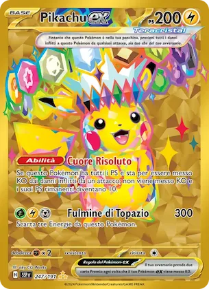 Pikachu-ex 247 – Scintille Folgoranti