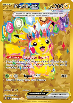 Pikachu ex #247 – Surging Sparks