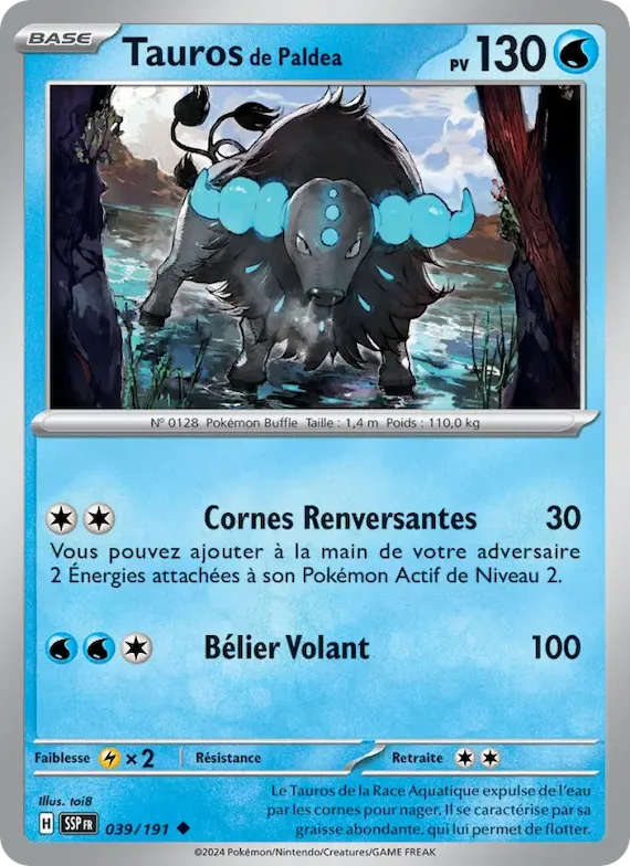 Tauros de Paldea 39 – Étincelles Déferlantes