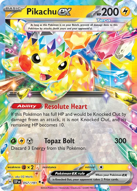 Pikachu ex #57 – Surging Sparks