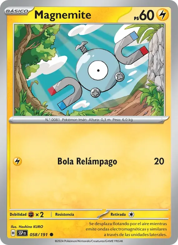 Magnemite 58 – Chispas Fulgurantes