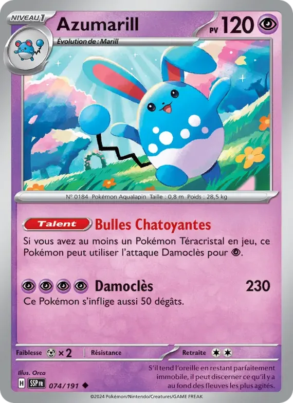 Azumarill 74 – Étincelles Déferlantes