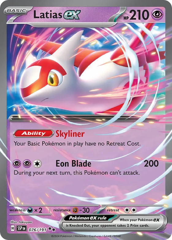 Latias ex #76 – Surging Sparks