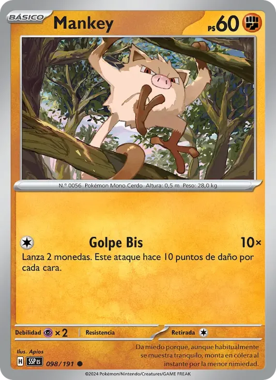 Mankey 98 – Chispas Fulgurantes