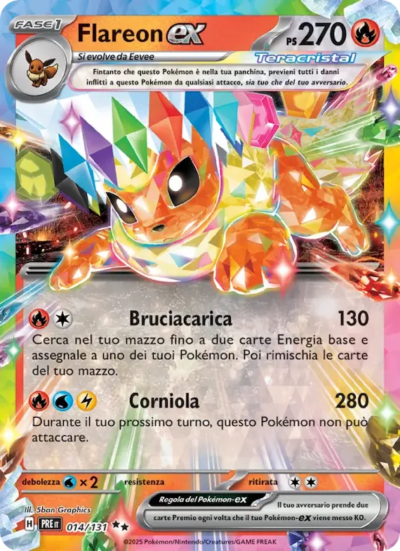 Flareon-ex 14 – Evoluzioni Prismatiche