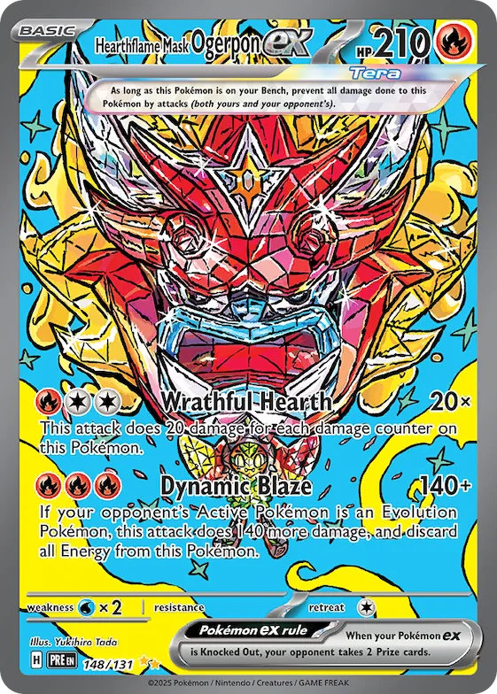 Hearthflame Mask Ogerpon ex #148 – Prismatic Evolutions