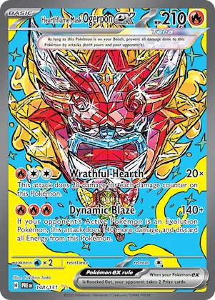 Hearthflame Mask Ogerpon ex #148 – Prismatic Evolutions