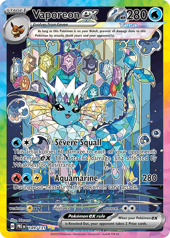 Vaporeon ex #149 – Prismatic Evolutions