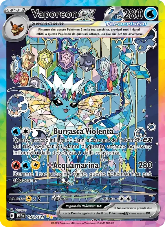 Vaporeon-ex 149 – Evoluzioni Prismatiche