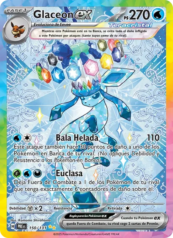 Glaceon ex 150 – Evoluciones Prismáticas