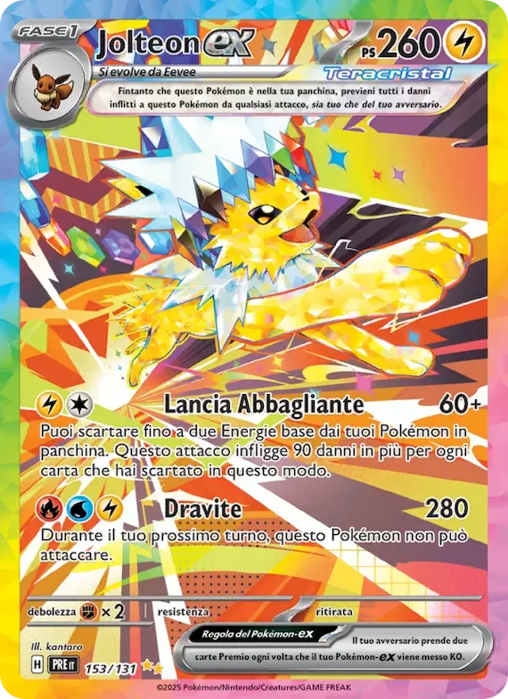 Jolteon-ex 153 – Evoluzioni Prismatiche