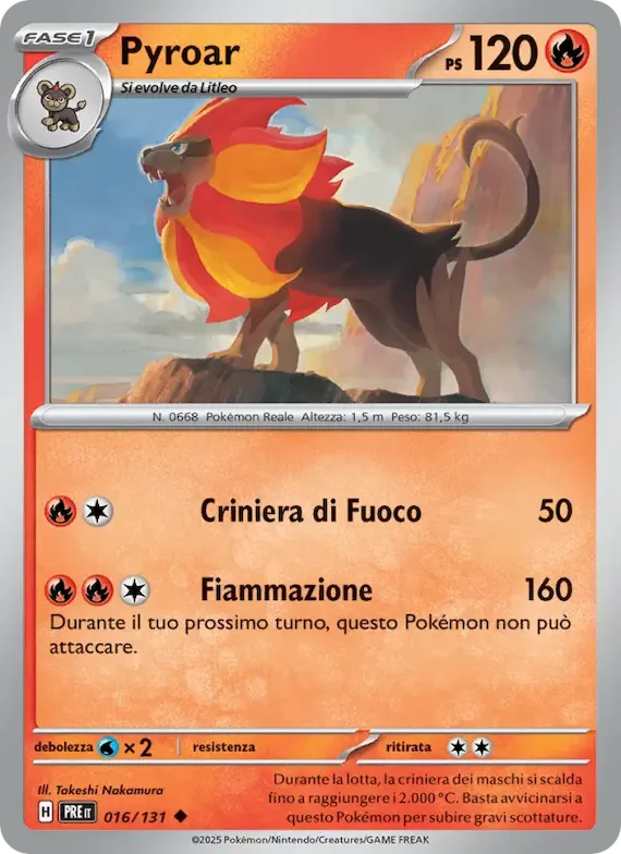 Pyroar 16 – Evoluzioni Prismatiche