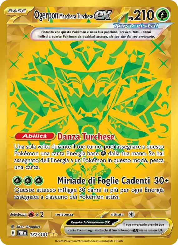 Ogerpon Maschera Turchese-ex 177 – Evoluzioni Prismatiche