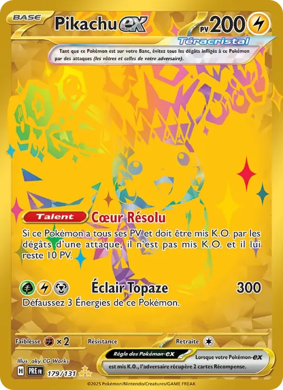 Pikachu-ex 179 – Évolutions Prismatiques