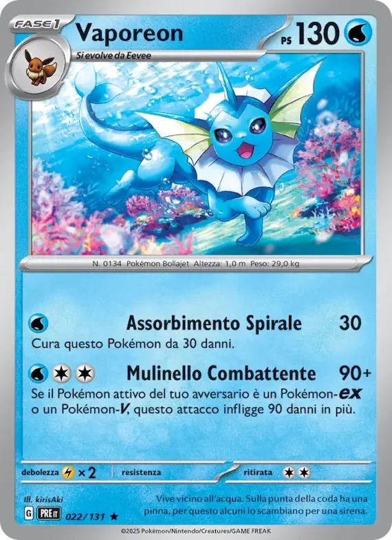 Vaporeon 22 – Evoluzioni Prismatiche