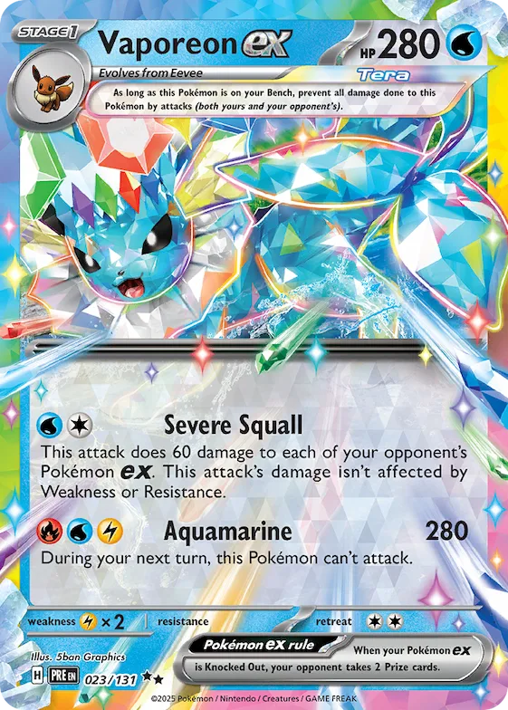 Vaporeon ex #23 – Prismatic Evolutions