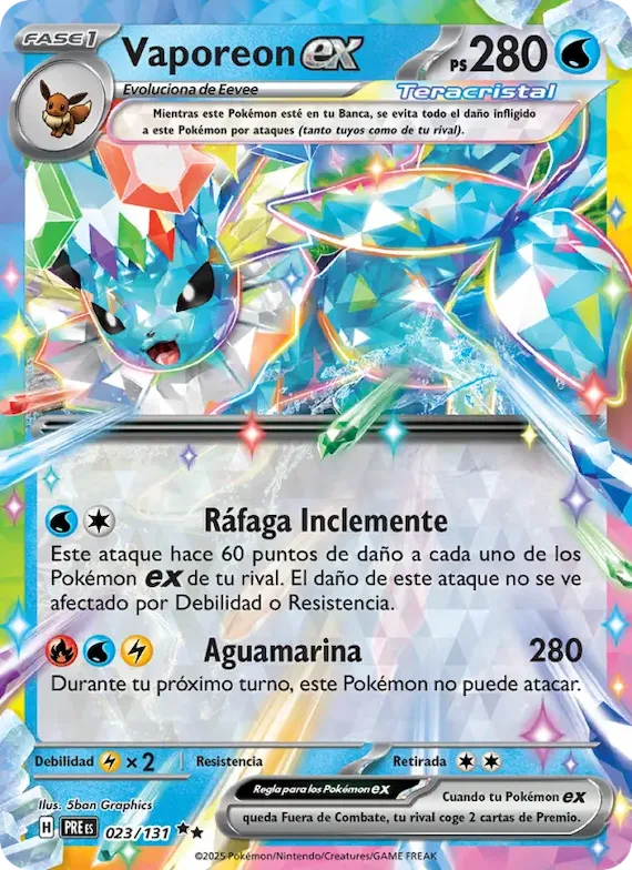 Vaporeon ex 23 – Evoluciones Prismáticas