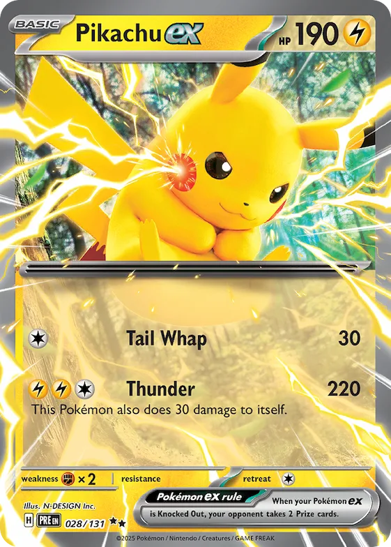 Pikachu ex #28 – Prismatic Evolutions