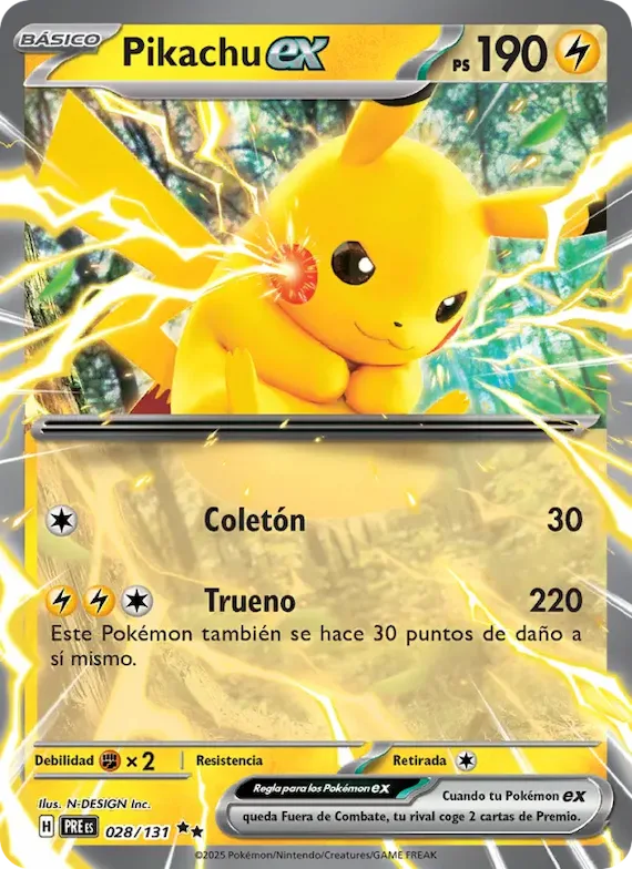 Pikachu ex 28 – Evoluciones Prismáticas